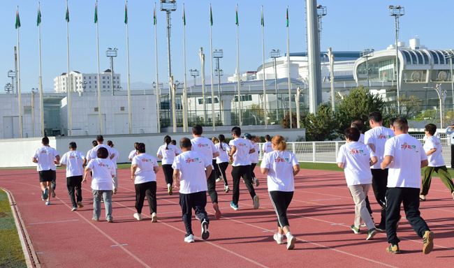 Viksit Bharat Run 2025 organized by Embassy of India in Ashgabat on 30 September 2025