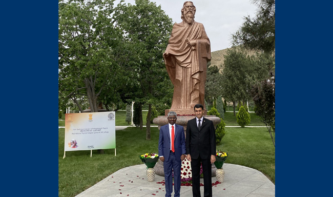 Celebrations of the 165th Birth Anniversary of Rabindranath Tagore organized by the Embassy in Ashgabat.