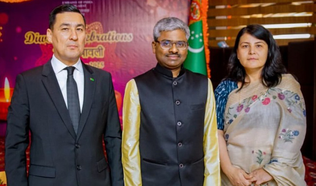 Embassy of India celebrated Diwali in Ashgabat (19th October 2025).