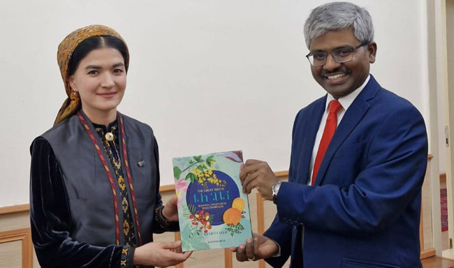 Ambassador Bandaru Wilsonbabu and Deputy Governor H.E. Mrs. Chemen Akyyeva inaugurated an 