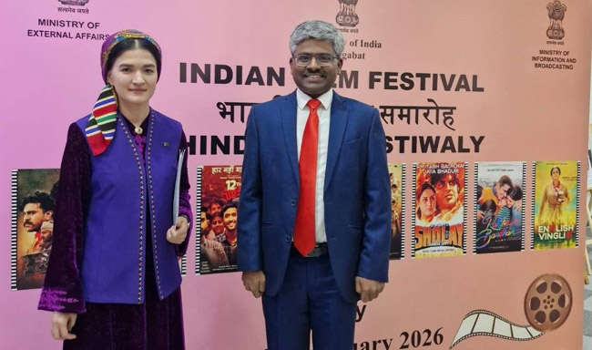 Ambassador Bandaru Wilsonbabu and Deputy Governor H.E. Mrs. Chemen Akyyeva inaugurated an 