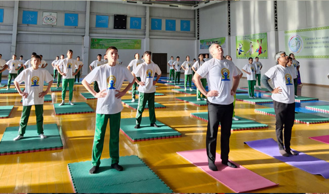 Embassy of India organized a Special Yoga Session in Mary.