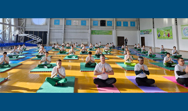 Embassy of India organized a Special Yoga Session in Mary.