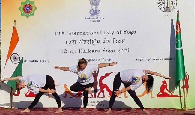 Celebration of the 12th International Day of Yoga in Ashgabat