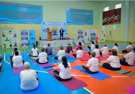 International Yoga Day celebration 2024 in Ashgabat